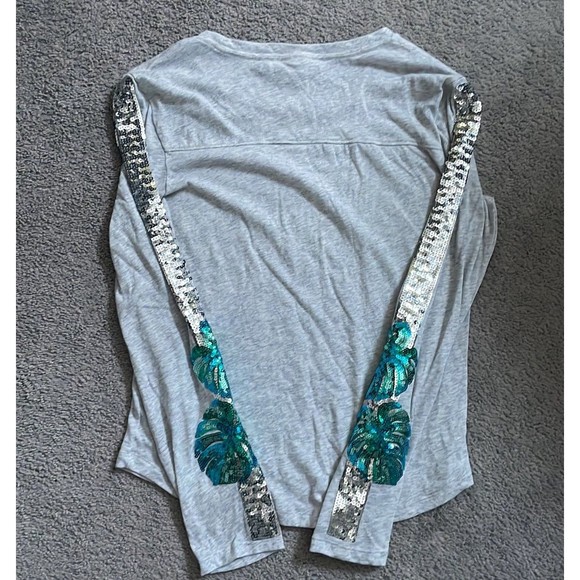 VS PINK Tropical Bling Long Sleeve Tshirt - Picture 2 of 3